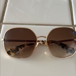 kate spade Brown and Gold Oversized Sunglasses